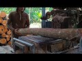 Amazing bushwood processing || Street wood sawmill.