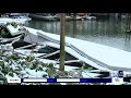 Snow sinks boats along the Willamette River