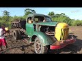 Loading Tons of Rock Into 70 year old Rusted Soviet Truck