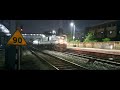 High Speed stormy run with Shrill honk in darkness | Trains running Berserk causing wind blizzard