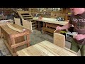 Bench made of old oak. Milling capabilities. DIY