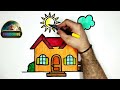 How to Draw a House for Kids and Toddlers