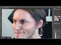 Jerma_Chin Speed paint! {Flashing Lights Warning} (9hr digital painting condensed into 20min video).