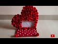 DIY Heart Photo Frame || Heart shape photo frame idea || Making at Home || Creative ViNii ||