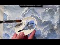 How To Paint The EASIEST CLOUDS ☁️ acrylic painting tutorial