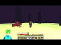 Elias fights with the ender dragon in minecraft