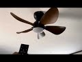 Our small Kviflon ceiling fan from Amazon is now installed.