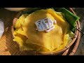 Harvesting turmeric, making cakes, eating durian _ peaceful rural life