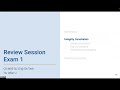 CS 4400 review session 3 Key, Referential and Integrity constraints)