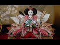 Process of making Hina dolls. A factory that makes Hina dolls in Japan for 1,000 years.