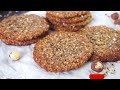WITHOUT Sugar! Tasty and Healthy Easy Hazelnut Coconut Cookies - No Butter, No Eggs, No Flour