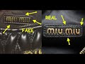 Real vs fake Miu Miu bag. How to spot fake Miu Miu wander bag matelasse