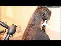 Keratin, Frizz ,Long Hair! OLAPLEX 1 treatment & silk press in color treated hair! @IamCynDoll