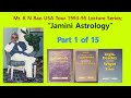 [Mr. KN Rao] Jaimini Astrology-- Part 1 of 15