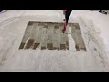 Cleaning a heavily soiled mud ball of carpet until it is spotlessly clean