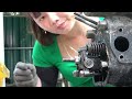 Repair Restoration Machinery Plow Diesel 8HP and Gearbox Engine Severely Damaged \ Blacksmith Girl