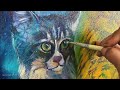 5 goals to set as an artist in 2024 + #commission cats painting using mixed media and oil paints