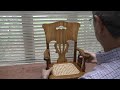 Restoration of Child’s Rocking Chair part 3, Staining, Caning and Finishing Oh My!