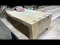 Live Edge Dovetail Joint Tea Table / Woodworking