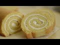 Swiss Roll Cake/Vanilla swiss roll cake/Basic swiss roll cake.