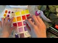 Swatching A Gallo Watercolor Dot Card - Warm Colors