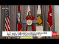 Gov. Sarah Huckabee Sanders Delivers Remarks On Arkansas National Guard