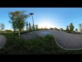 (360 VR) Sunset at a school yard