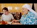 Happy life with grandmother in the largest Tatar village. Russia in winter.