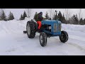 Fordson Major snow plowing January 2020