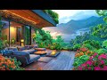 Relaxing Jazz Music on a Forest View Balcony 🎶 Soft Jazz Instrumental Music for Study,Work,Relax