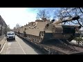 Street Running Military Train, Army Tanks, 4 Locomotives W/ 2 DPUs, 2+ Mile Long Train In The Street