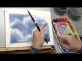 Painting Clouds With Dramatic Side or Back Light in Watercolor!