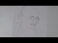 Drawing of mahatma Gandhi | drawing of Gandhi jayanti | Artistica