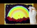 The Dream Sky I Saw / Rainbow Sky /Easy Acrylic Painting