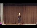 Kayah singing for the talent show