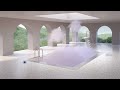 How to create a surreal indoor pool scene in Blender