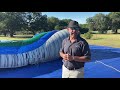 How to set up a water slide