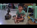 Time RC Excavator Play With Papa on 10524|Remote control excavator|huina excavator.#rc #viralvideo