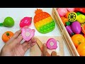 Cutting Fruits and Vegetables ASMR, Pineapple Pear |Satisfying Video Wooden & Plastic Squishy Pop it