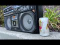 SICK boombox from the 80s with hella chrome!