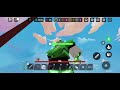 Playing Roblox bedwars