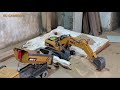 RC CONTROL HUINA EXCAVATOR,អាអិចបើកឡើងស្ពានបានបន្តិចរបូតកង់😅, EXCAVATOR AT WORK,ឡានបែន10តោន,RC KH