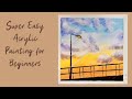 Easy Sunset Acrylic Painting Tutorial For Kids