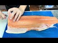 Salmon Cut Skills -How To Cut Whole Salmon Fillet  For  Resturant KL inside