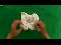 Towel design tutorial -  One medium and two wash cloth towels to design a Flower in vase