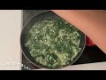 Easy Creamy Spinach Recipe using flour and milk