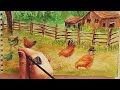 Easy watercolor hen painting | How to paint  rooster🐔