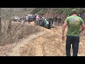 Jeep Rolls Over & Recovery Action at Hurricane Creek Off Road Trail, North Carolina