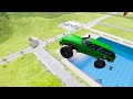 High Speed Cars Jumping In Pools