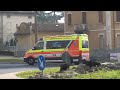 PASSAGGIO AMBULANZA CROCE ARANCIONE MONTECCHIO EMILIA (RE) IN SIRENA